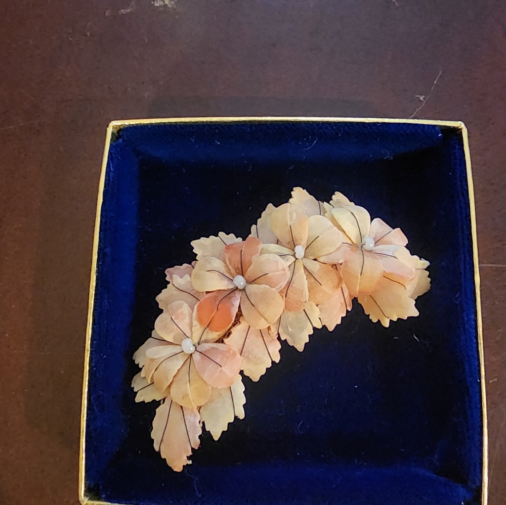 Paper, Thread and Bead Handmade Brooch